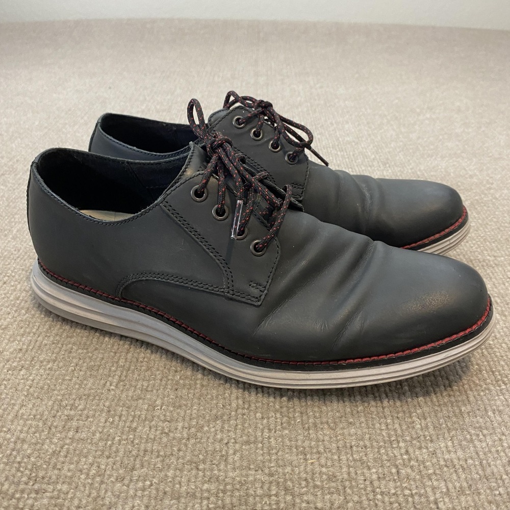 Cole‎ Haan OriginalGrand Shoes Mens Size 8.5 M Black Leather Dress Derby C27997
